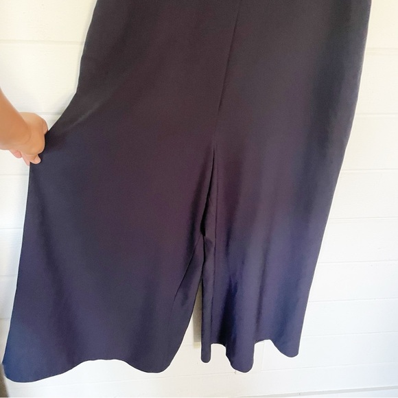 Lane Bryant Black Round Neck Keyhole Wide Leg Jumpsuit Women’s Waist 38” - Picture 8 of 10